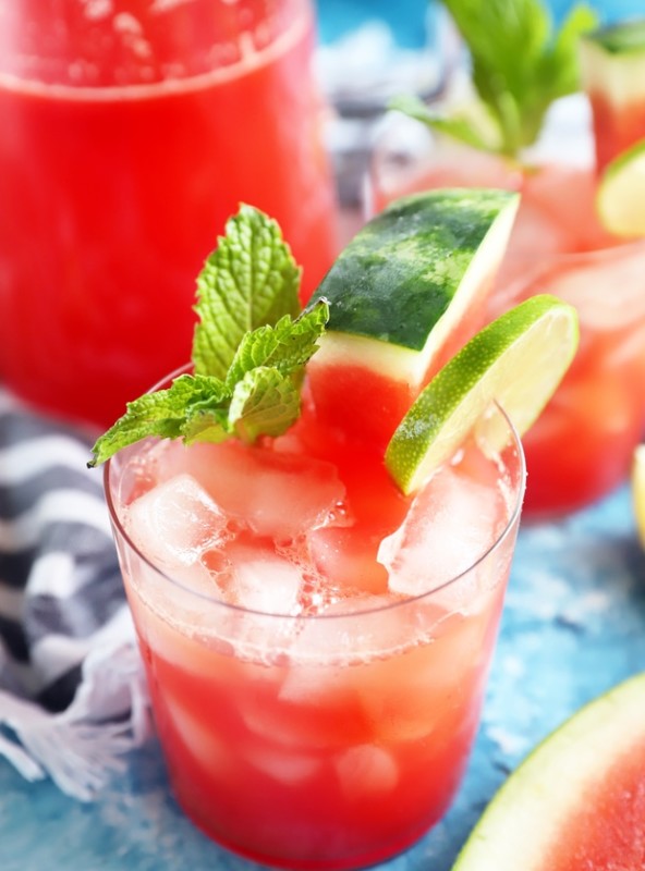 Watermelon Lime Agua Fresca Image in a glass