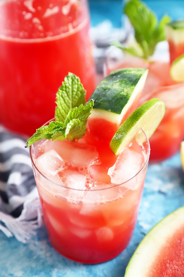 Watermelon Lime Agua Fresca Image in a glass