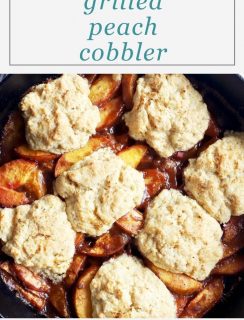 Grilled Peach Cobbler Pinterest Image