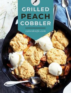 Grilled Peach Cobbler Pinterest Picture