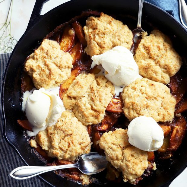 Grilled Peach Cobbler