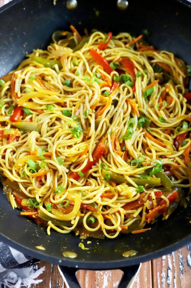 Singapore Street Noodles in wok