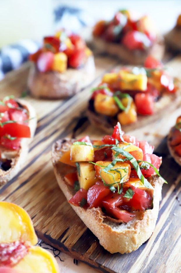 Tomato bruschetta on toast photo