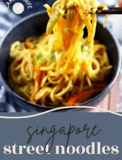 Singapore Street Noodles Pinterest Image