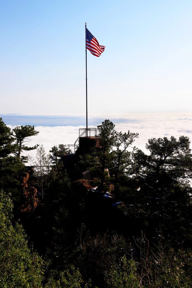 Flagpole at Cloud Camp in Colorado Springs image