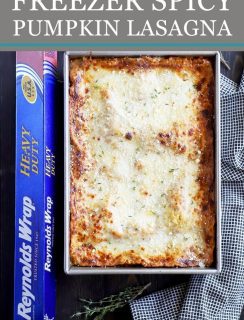 Pumpkin lasagna freezer meal prep image