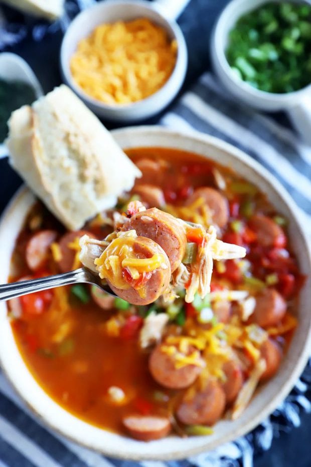 Spoon of creole soup image