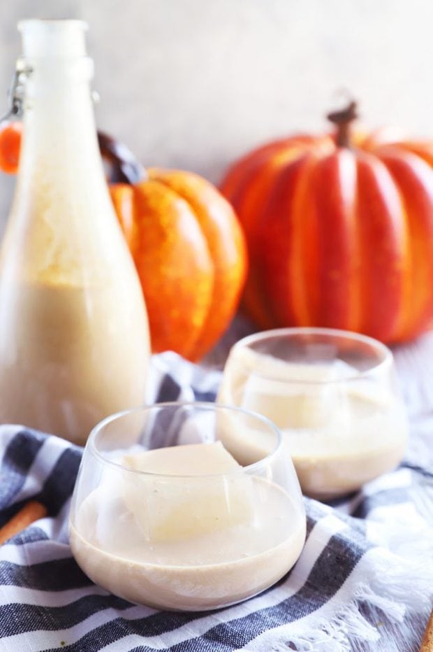 Homemade Non-Alcoholic Irish Cream over ice image