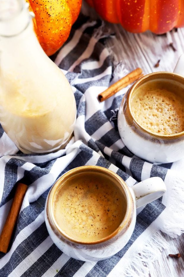 Homemade Pumpkin Irish Cream coffee in mugs image