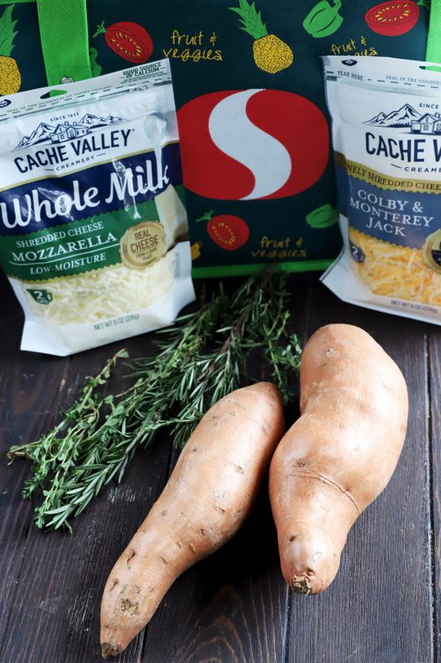 Ingredients for sweet potatoes and Cache Valley