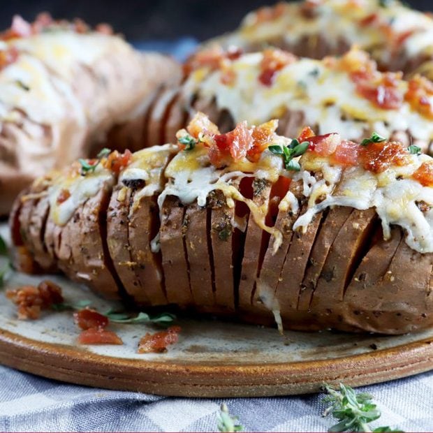 Thumbnail image hasselback sweet potatoes