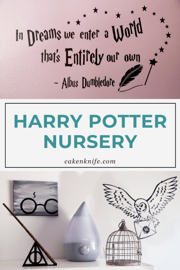 Harry Potter Nursery Reveal with Photos Cake 'n Knife