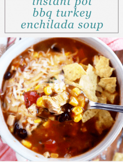 Instant Pot BBQ Turkey Enchilada Soup Pinterest Picture