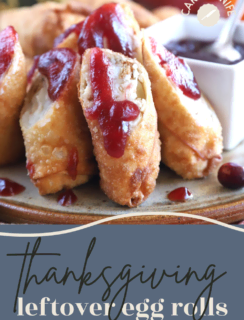 Thanksgiving Leftover Stuffed Egg Rolls Pin Image