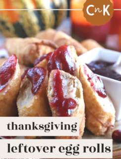 Thanksgiving Leftover Stuffed Egg Rolls Pin Photo