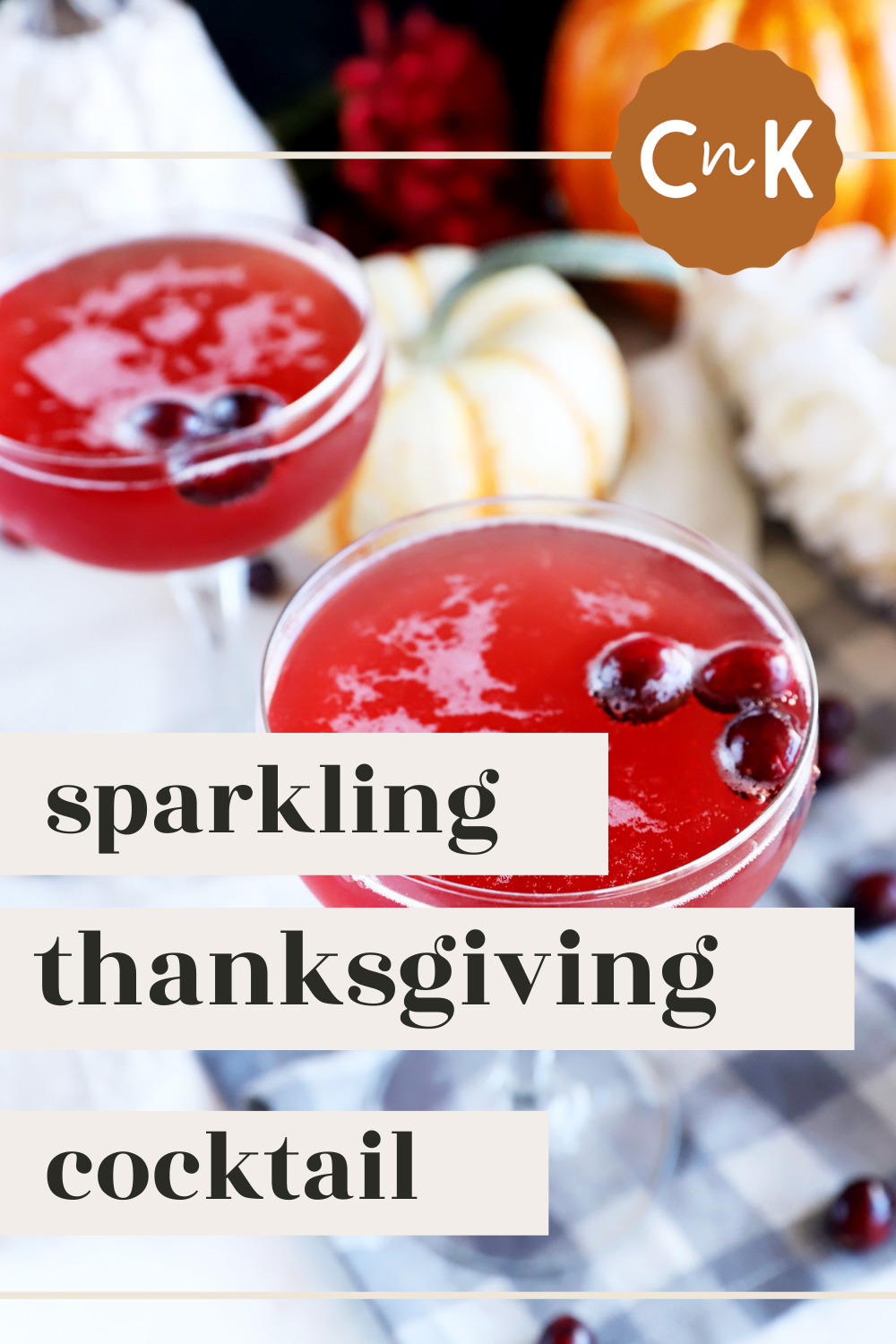 Sparkling Thanksgiving Cocktail Pinterest Image