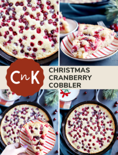 Christmas Cranberry Cobbler Pinterest picture