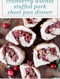 Cranberry Rosemary Walnut Stuffed Sheet Pan Pork Tenderloin Meal Pinterest Image