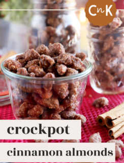Crockpot Cinnamon Almonds Pinterest image