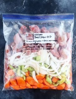 Beef ragu instant pot freezer meal image