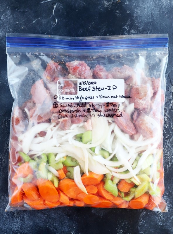 Beef ragu instant pot freezer meal image