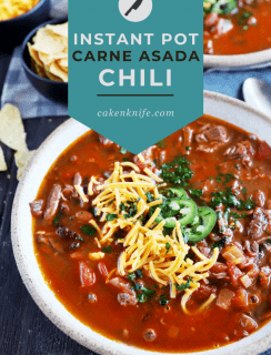 Instant Pot Carne Asada Chili Pinterest Image