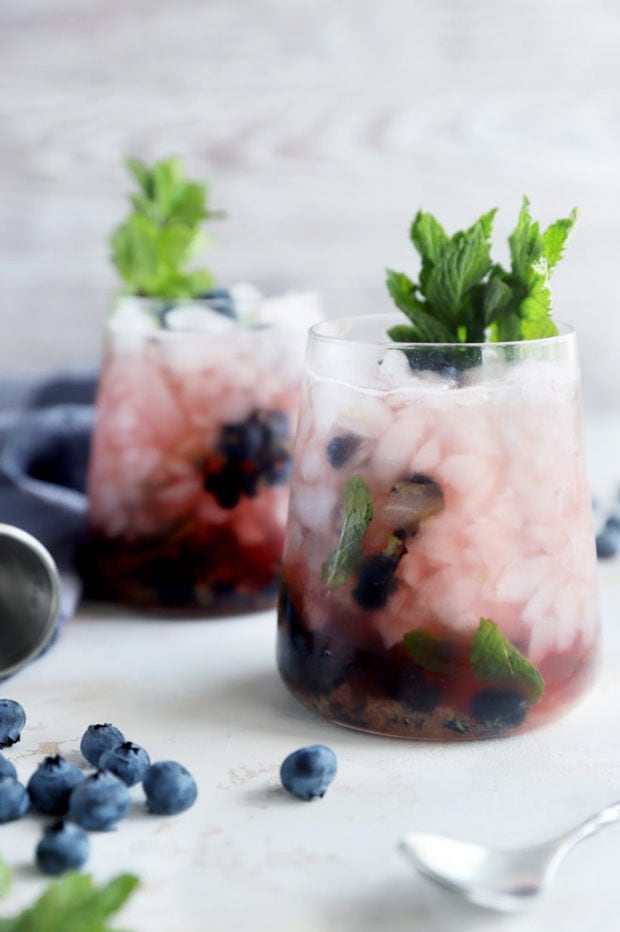 Photo of mint juleps in glasses