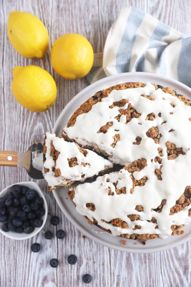 Image of a slice of streusel coffee cake