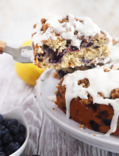 Blueberry cake image of cake slice