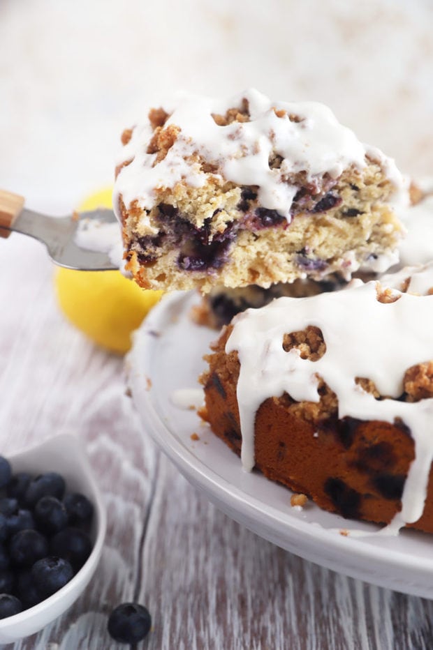 Blueberry cake image of cake slice