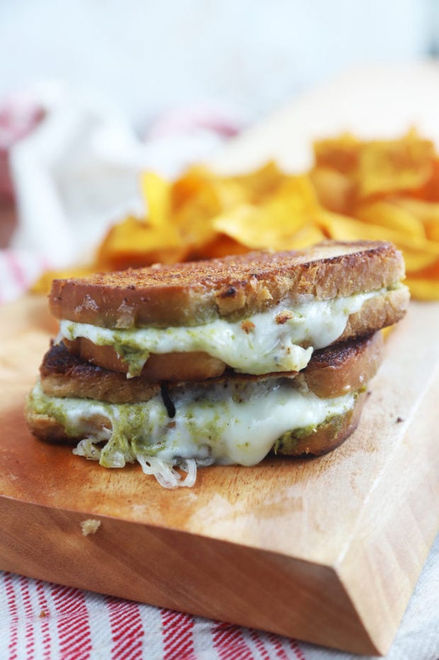 Kid friendly pesto grilled cheese image