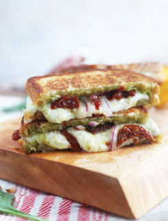 Adult friendly pesto grilled cheese image