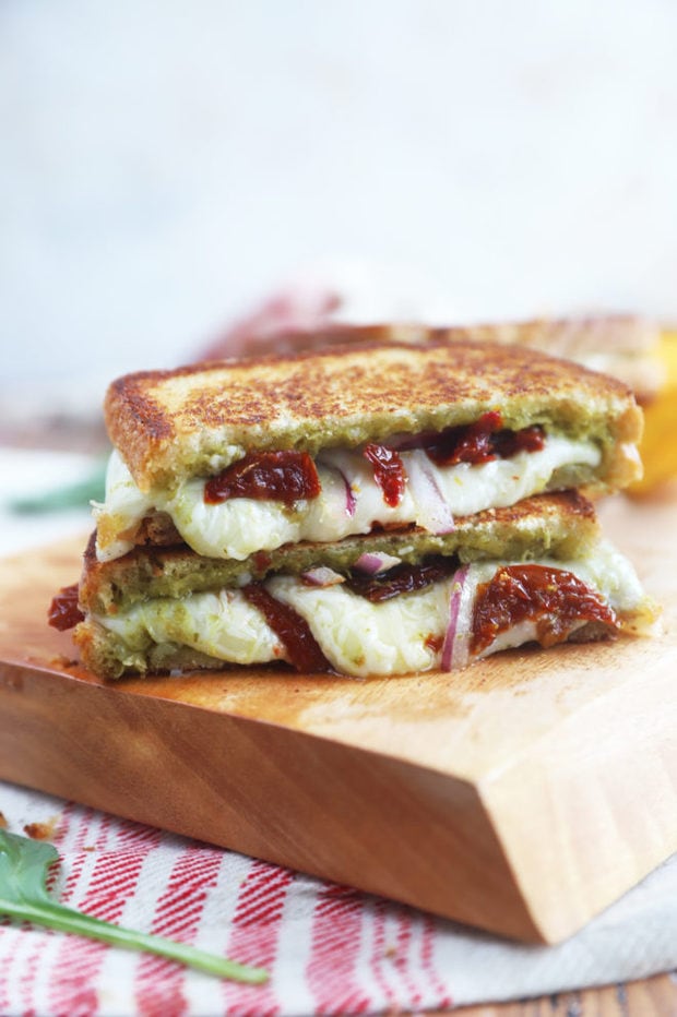 Adult friendly pesto grilled cheese image