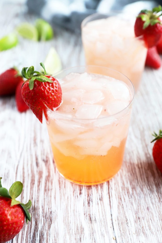 Strawberry Tequila Fizz Cocktail Recipe Cake N Knife