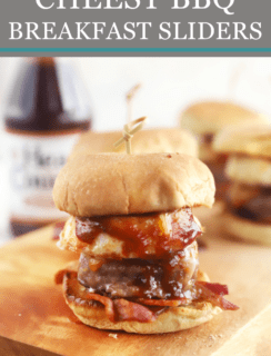 Cheesy BBQ Breakfast Sliders Pinterest Graphic