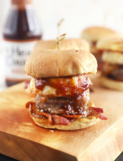 Breakfast slider image on cutting board