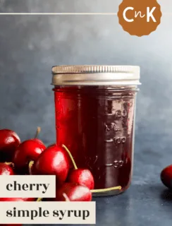 cherry simple syrup pinterest image