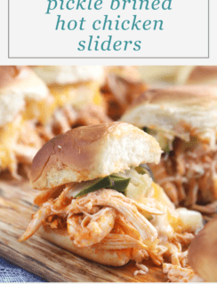 Pinterest Graphic Pickle Brined Hot Chicken Sliders