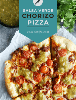 Salsa Verde Chorizo Pizza Pinterest Image