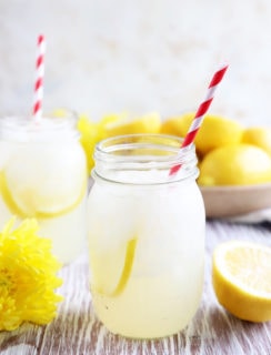 Picture of homemade vodka lemonade in glasses