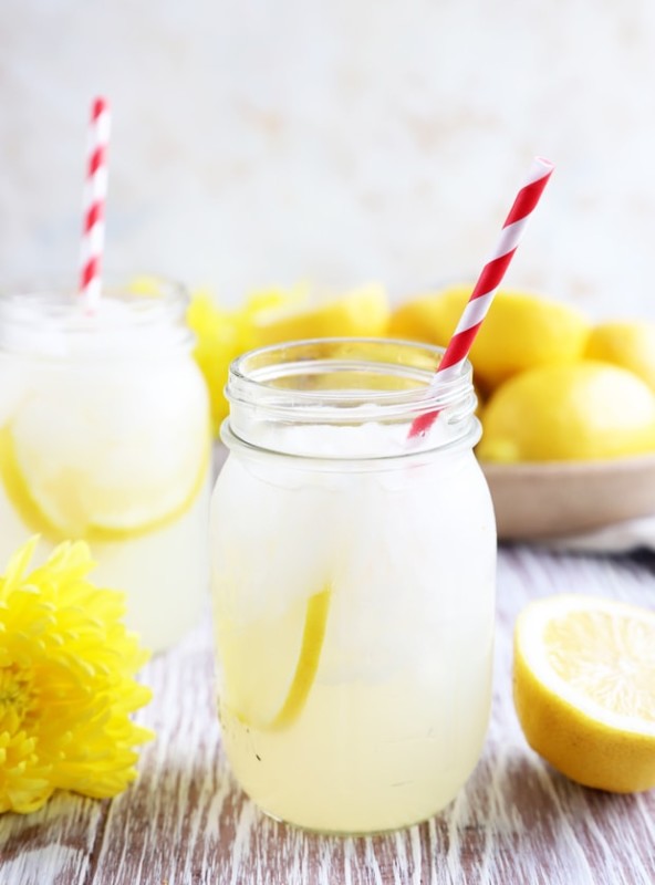 Picture of homemade vodka lemonade in glasses