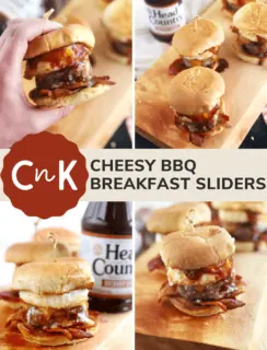 Cheesy BBQ Breakfast Sliders Pinterest Photo