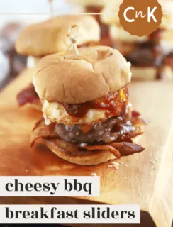 Cheesy BBQ Breakfast Sliders Pinterest Image