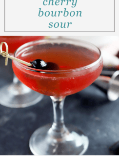 Cherry Bourbon Sour Pinterest Graphic