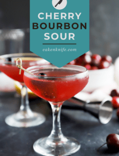 Cherry Bourbon Sour Pinterest Image