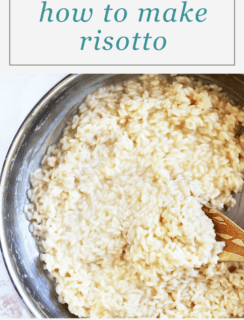 How to make risotto Pinterest image