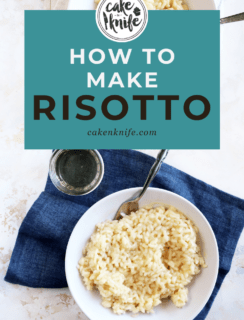 How to make risotto Pinterest graphic