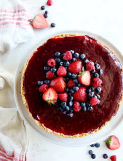 Triple berry cheesecake image