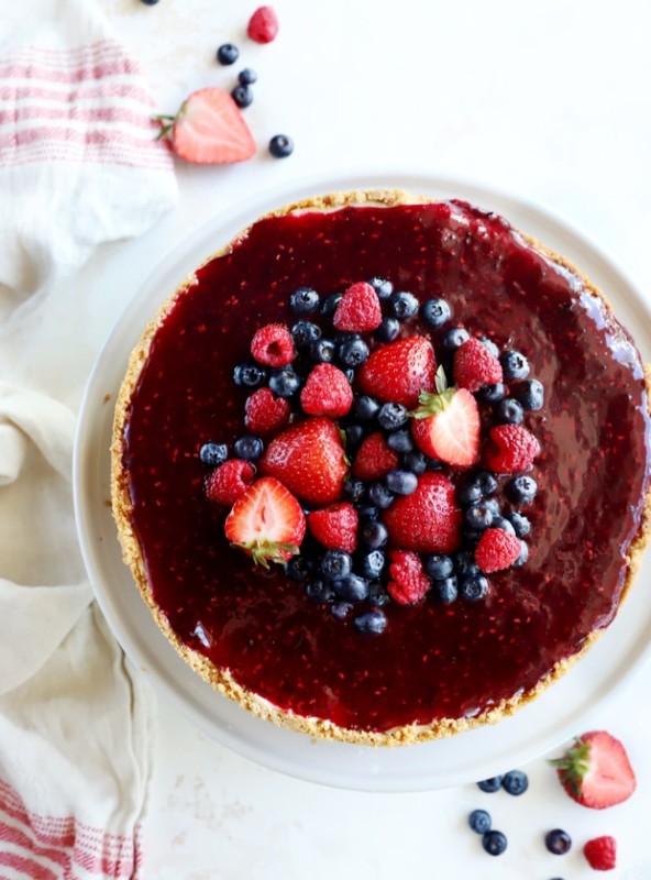Triple berry cheesecake image