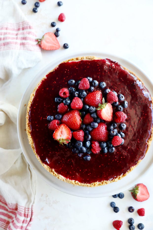 Triple berry cheesecake image